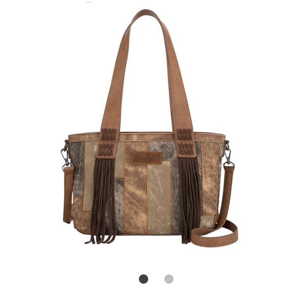 Wrangler Brown and Tan Fringe Shoulder Bag